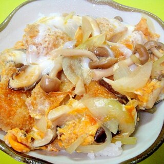 きのこ入りヒレカツ丼